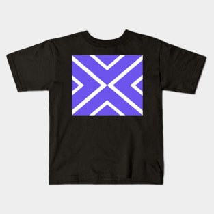 Abstract geometric pattern - blue and white. Kids T-Shirt